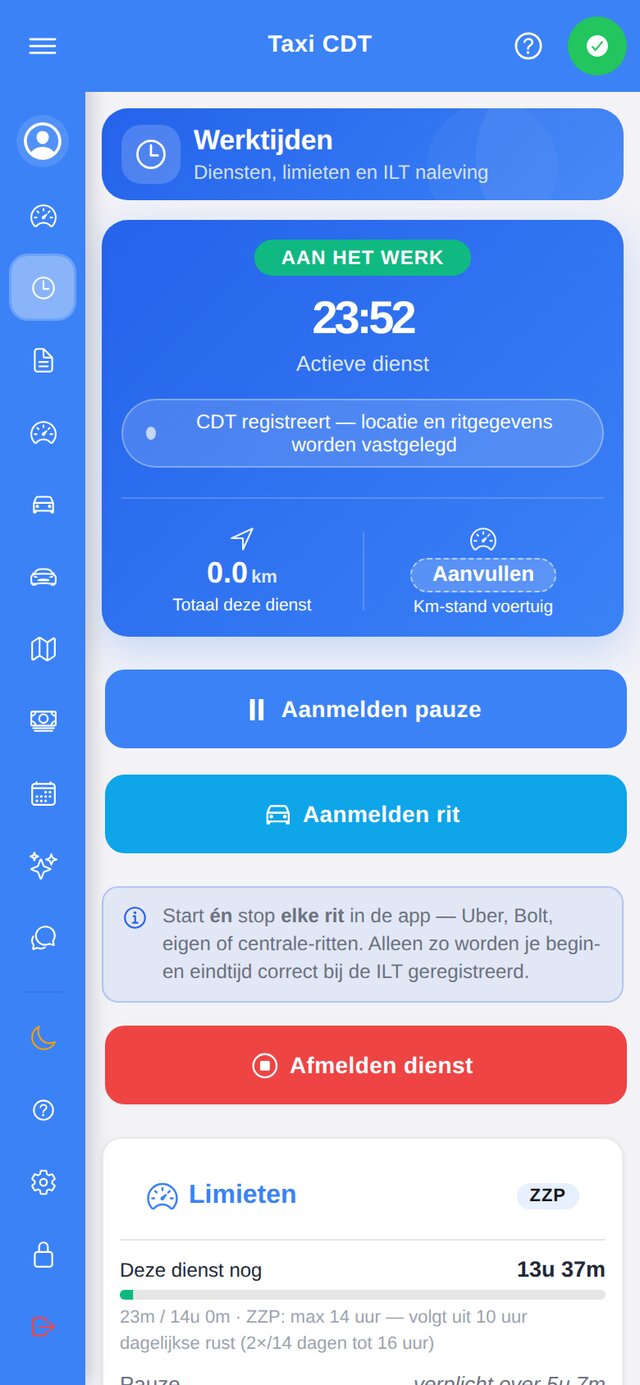 Dienst & CDT-registratie