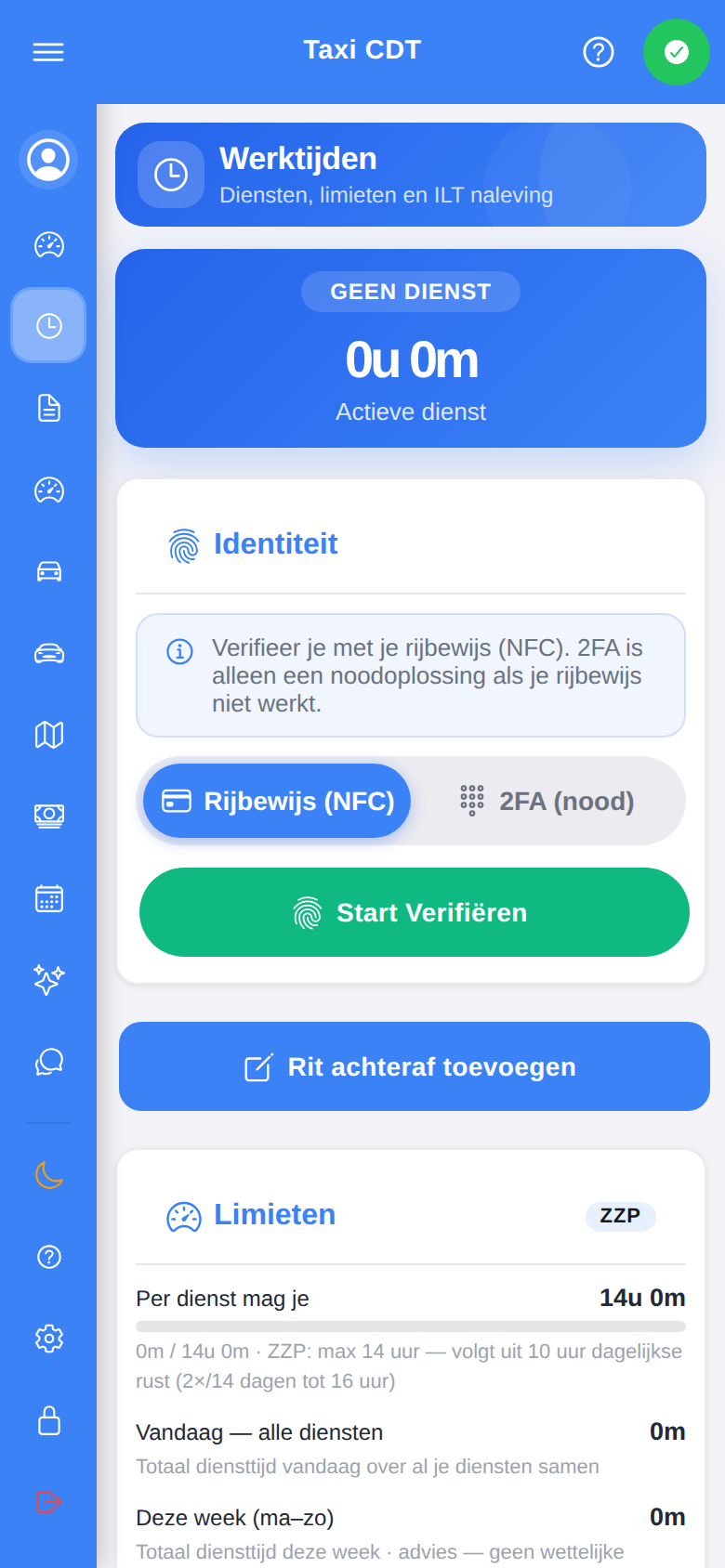 Werktijden in één oogopslag